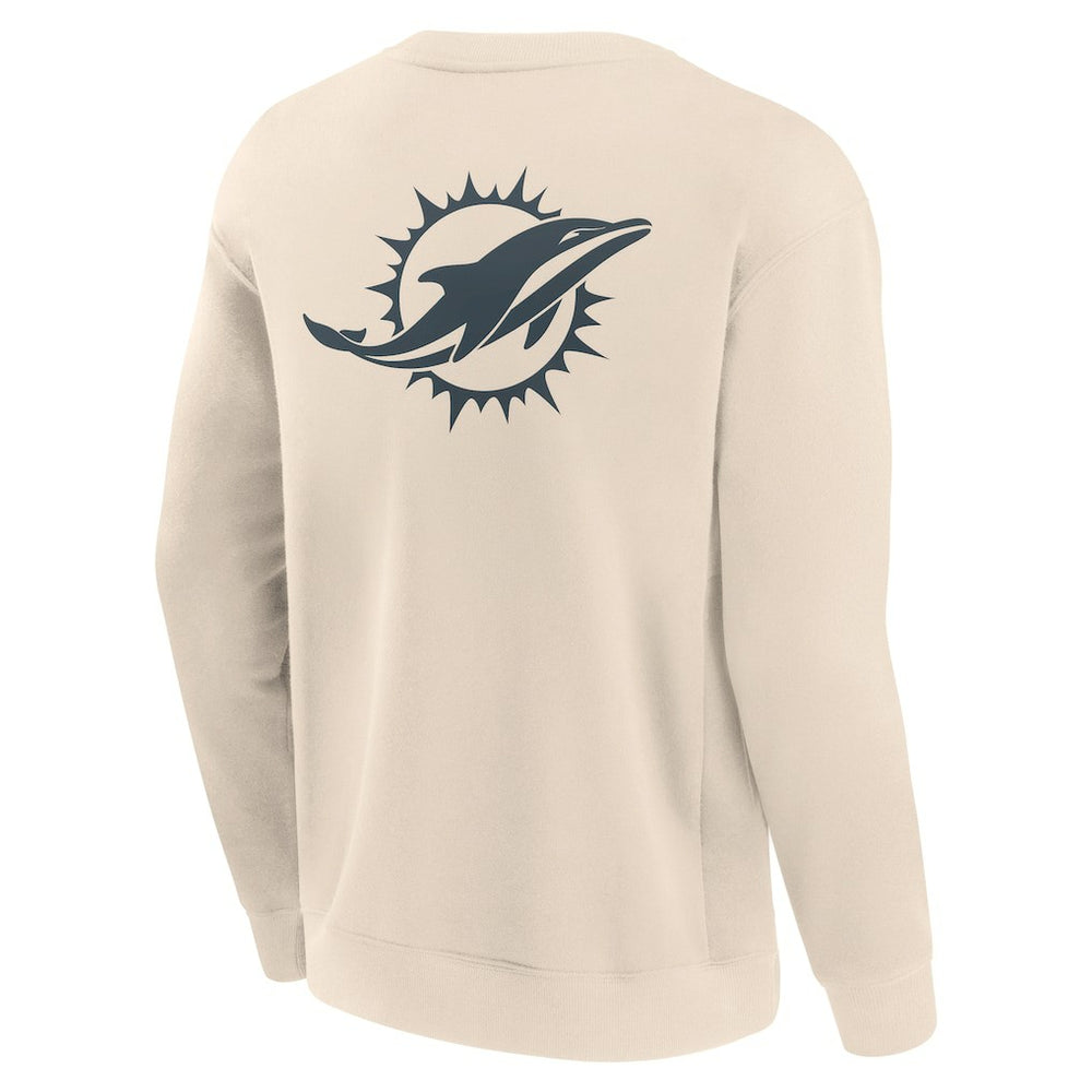 Miami Dolphins Elements Future Ground Lettering Pullover Sweatshirt Cream