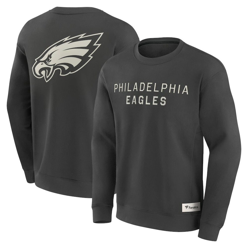 Philadelphia Eagles Elements Future Ground Lettering Pullover Sweatshirt Charcoal