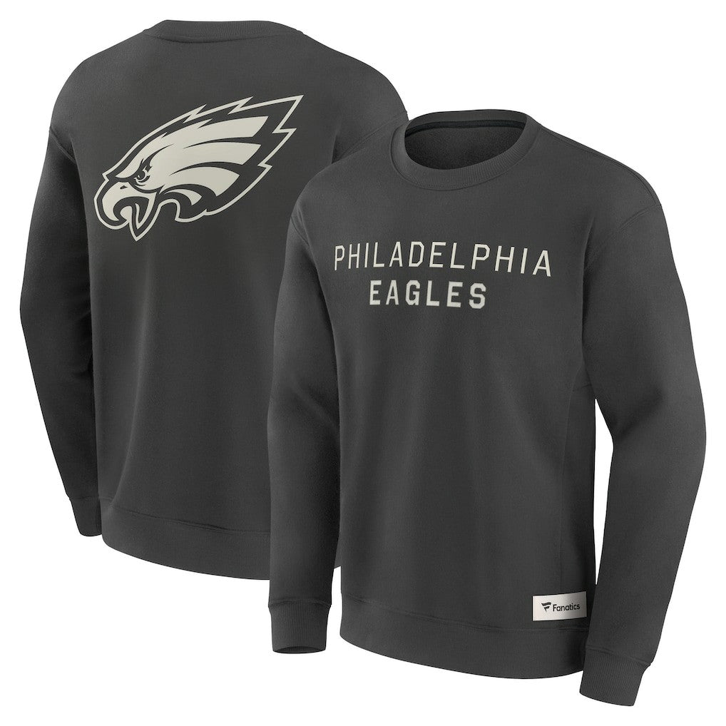 Philadelphia Eagles Elements Future Ground Lettering Pullover Sweatshirt Charcoal