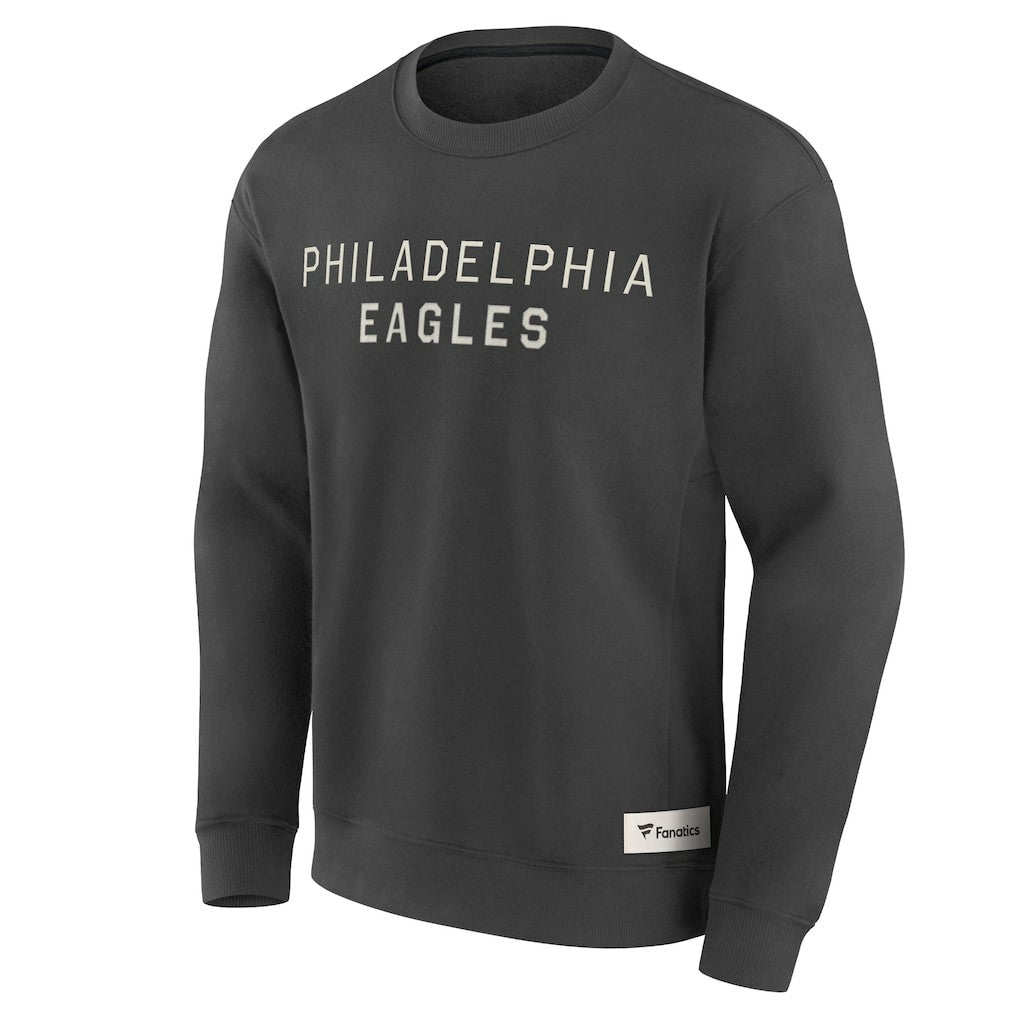Philadelphia Eagles Elements Future Ground Lettering Pullover Sweatshirt Charcoal