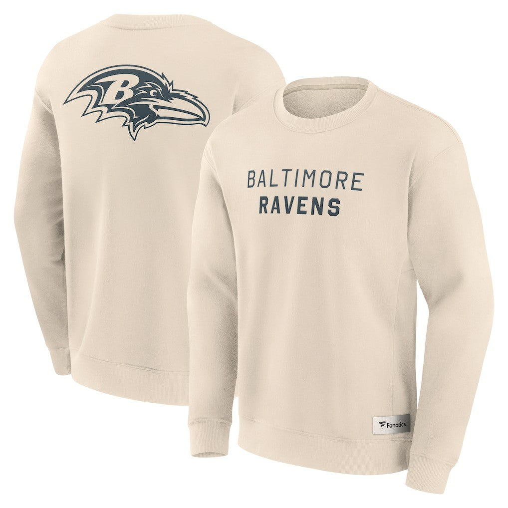Baltimore Ravens Elements Future Ground Lettering Pullover Sweatshirt Cream