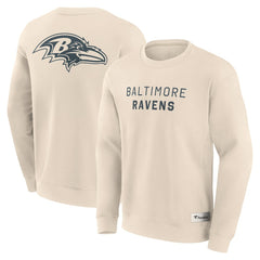 Baltimore Ravens Elements Future Ground Lettering Pullover Sweatshirt Cream