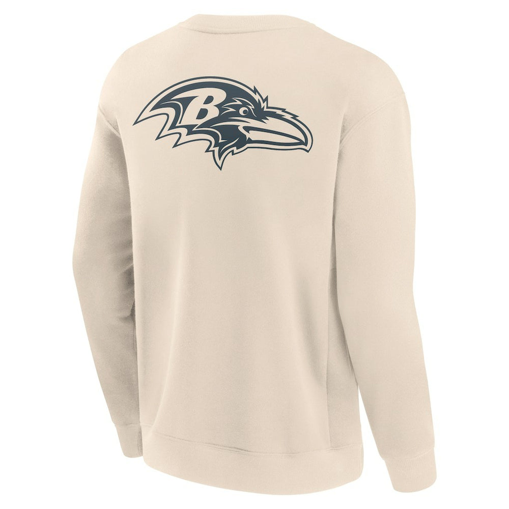 Baltimore Ravens Elements Future Ground Lettering Pullover Sweatshirt Cream
