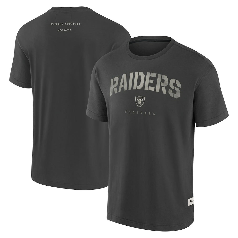 Las Vegas Raiders Elements Weathered Tonal Future Ground T-Shirt Charcoal