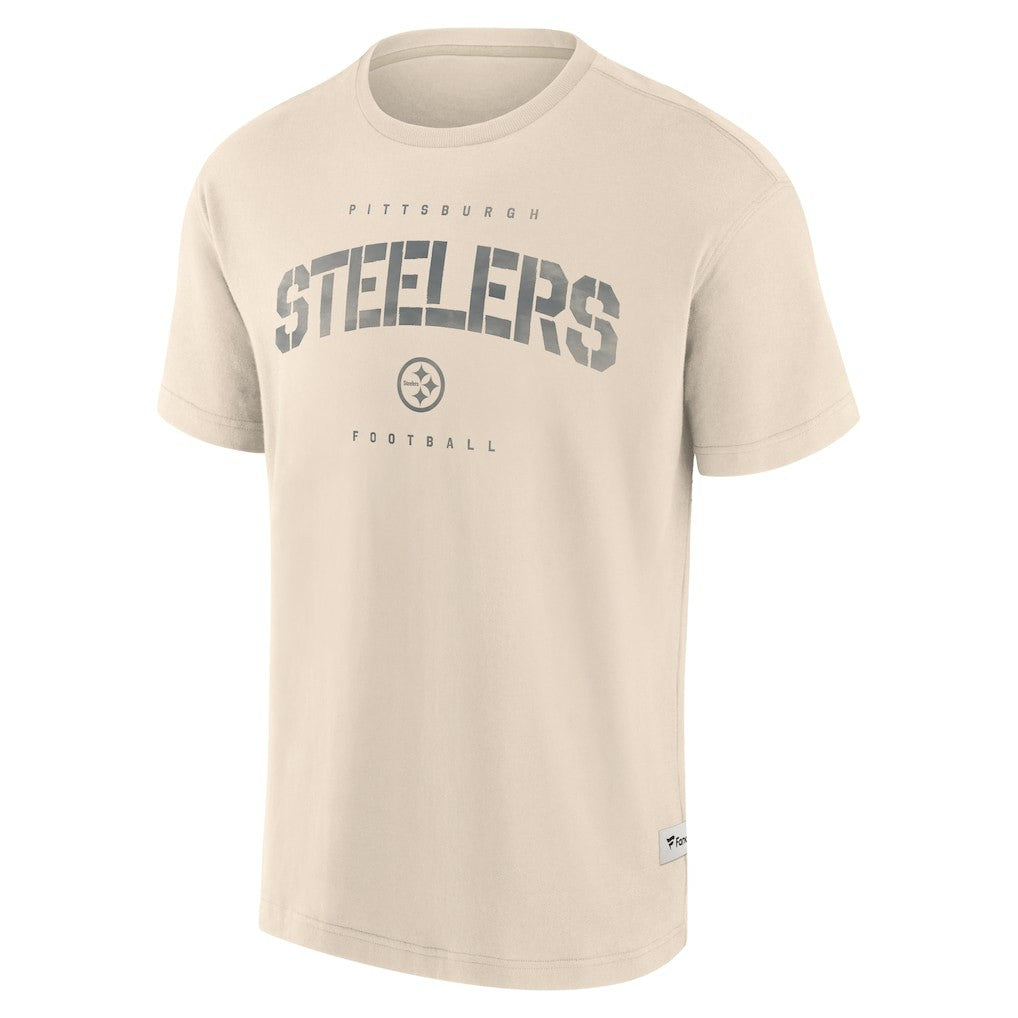 Pittsburgh Steelers Elements Weathered Tonal Future Ground T-Shirt Cream