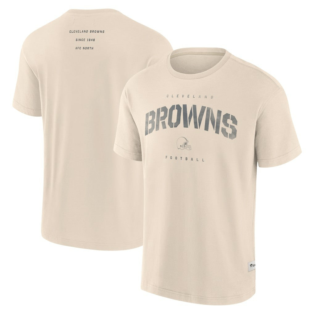 Cleveland Browns Elements Weathered Tonal Future Ground T-Shirt Cream