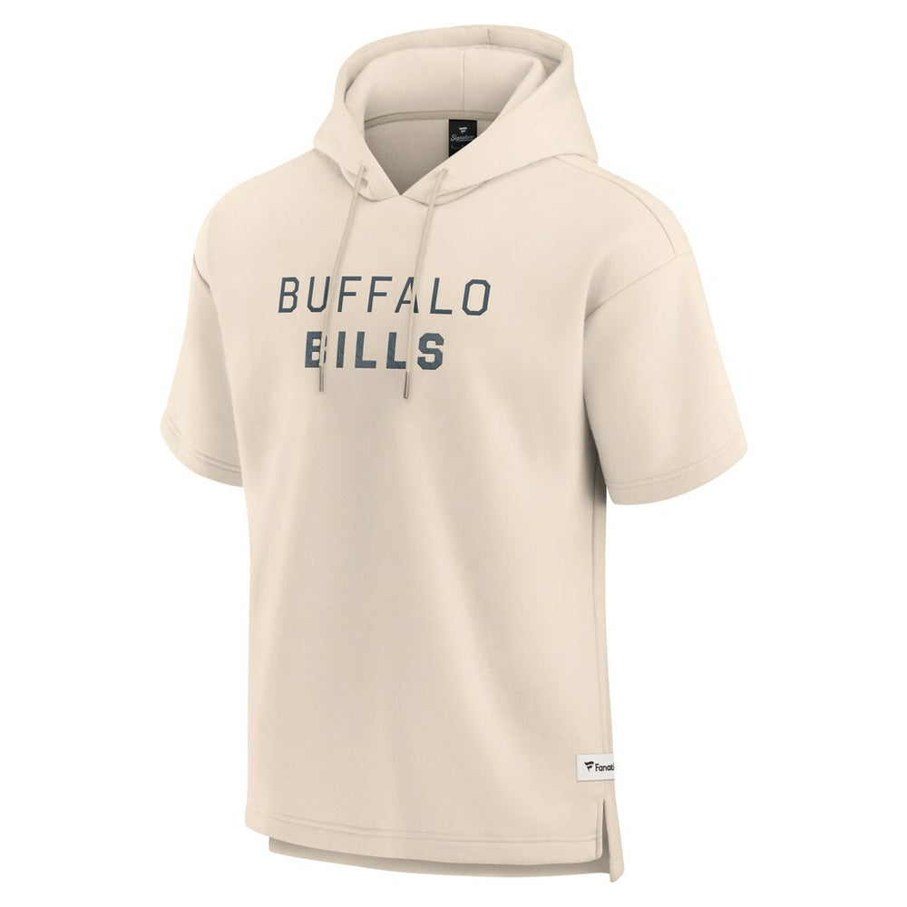 Buffalo Bills Elements Future Ground Lettering Short Sleeve Pullover Hoodie Cream