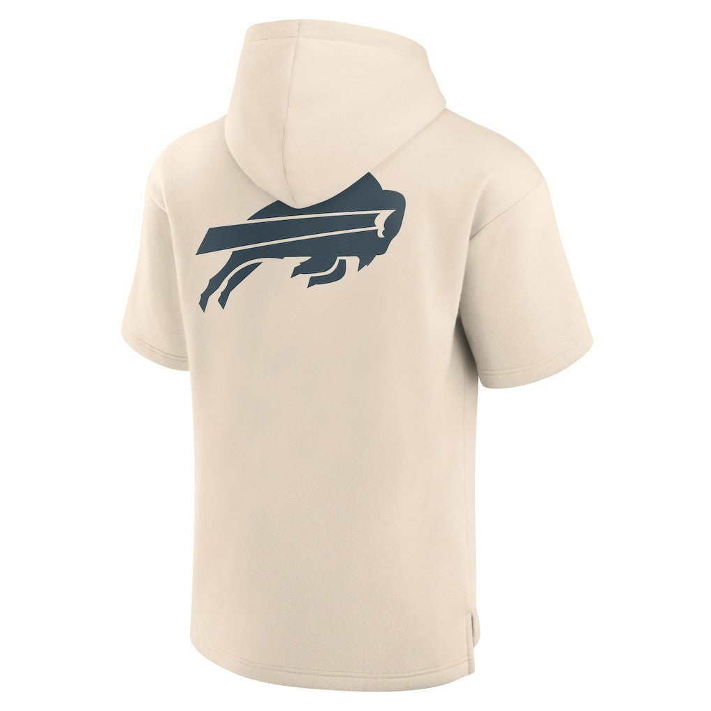 Buffalo Bills Elements Future Ground Lettering Short Sleeve Pullover Hoodie Cream