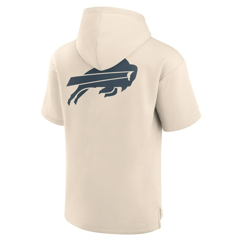 Buffalo Bills Elements Future Ground Lettering Short Sleeve Pullover Hoodie Cream