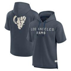 Los Angeles Rams Elements Future Ground Lettering Short Sleeve Pullover Hoodie Navy