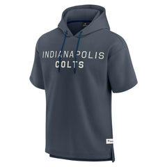 Indianapolis Colts Elements Future Ground Lettering Short Sleeve Pullover Hoodie Navy