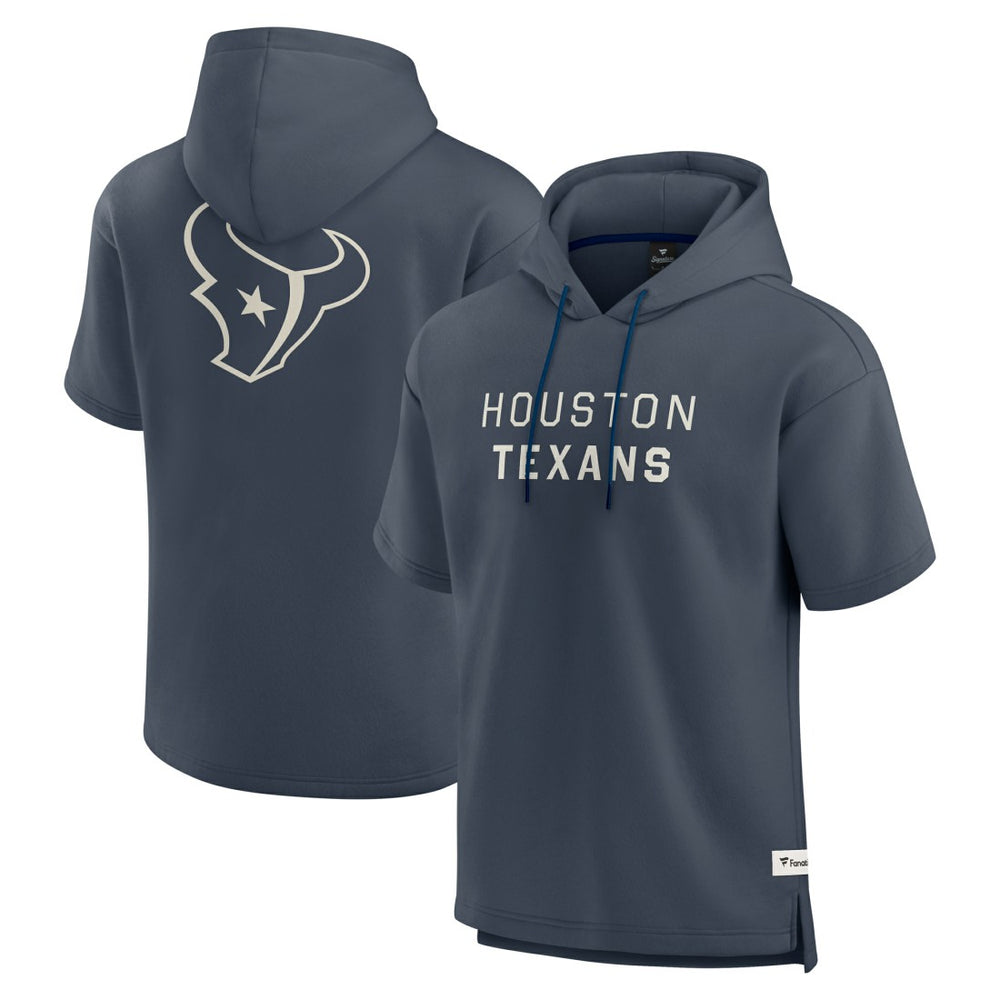 Houston Texans Elements Future Ground Lettering Short Sleeve Pullover Hoodie Navy