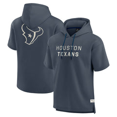 Houston Texans Elements Future Ground Lettering Short Sleeve Pullover Hoodie Navy