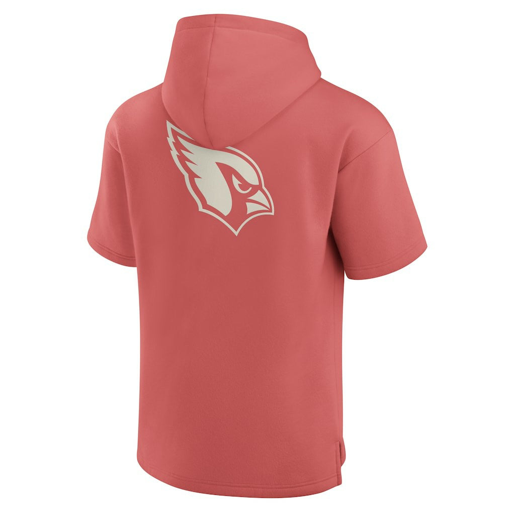 Arizona Cardinals Elements Future Ground Lettering Short Sleeve Pullover Hoodie Red
