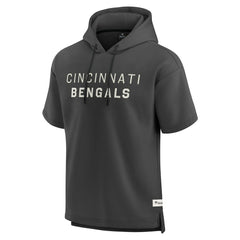 Cincinnati Bengals Elements Future Ground Lettering Short Sleeve Pullover Hoodie Charcoal