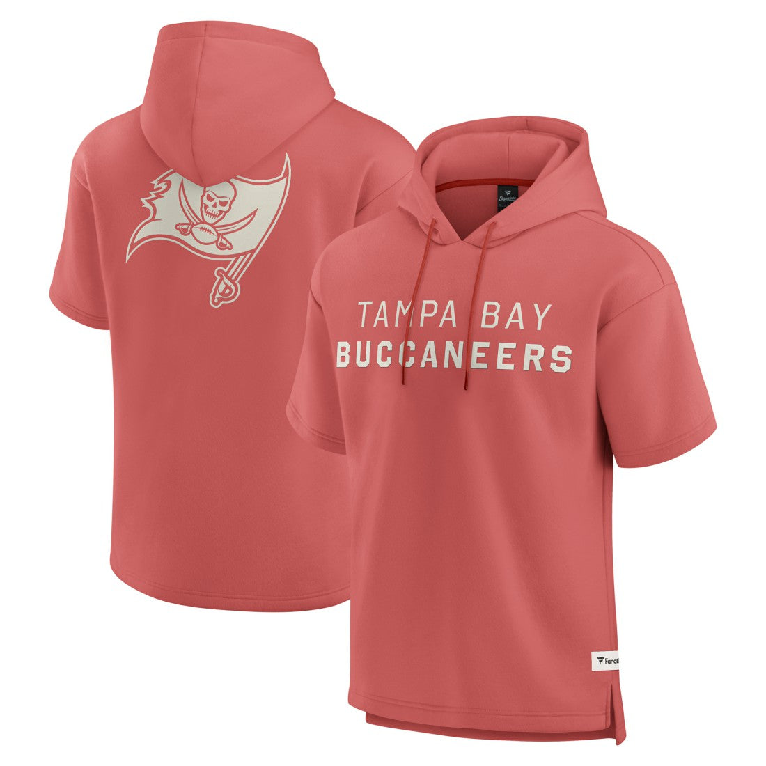 Tampa Bay Buccaneers Elements Future Ground Lettering Short Sleeve Pullover Hoodie Red