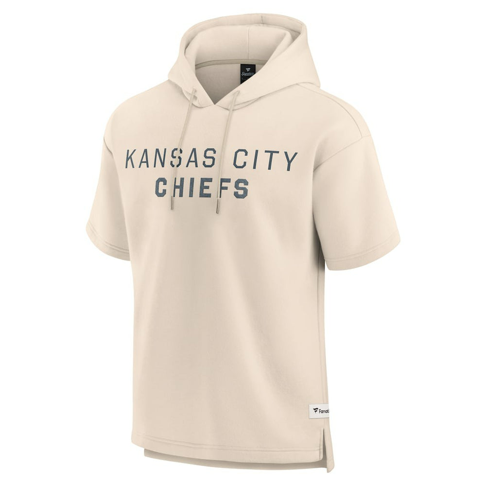 Kansas City Chiefs Elements Future Ground Lettering Short Sleeve Pullover Hoodie Cream