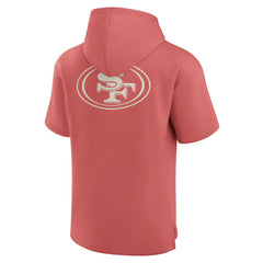 San Francisco 49ers Elements Future Ground Lettering Short Sleeve Pullover Hoodie Red