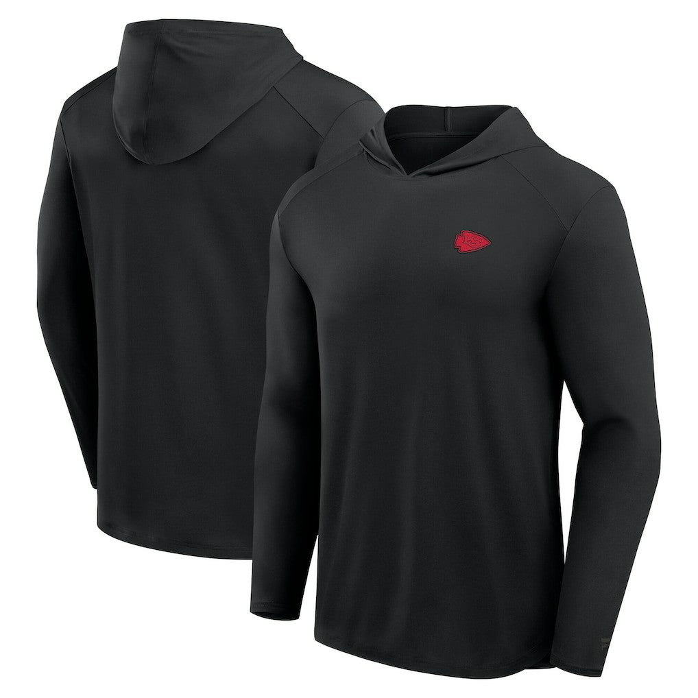 Kansas City Chiefs Front Office Power Mono Long Sleeve Hoodie T-Shirt Black