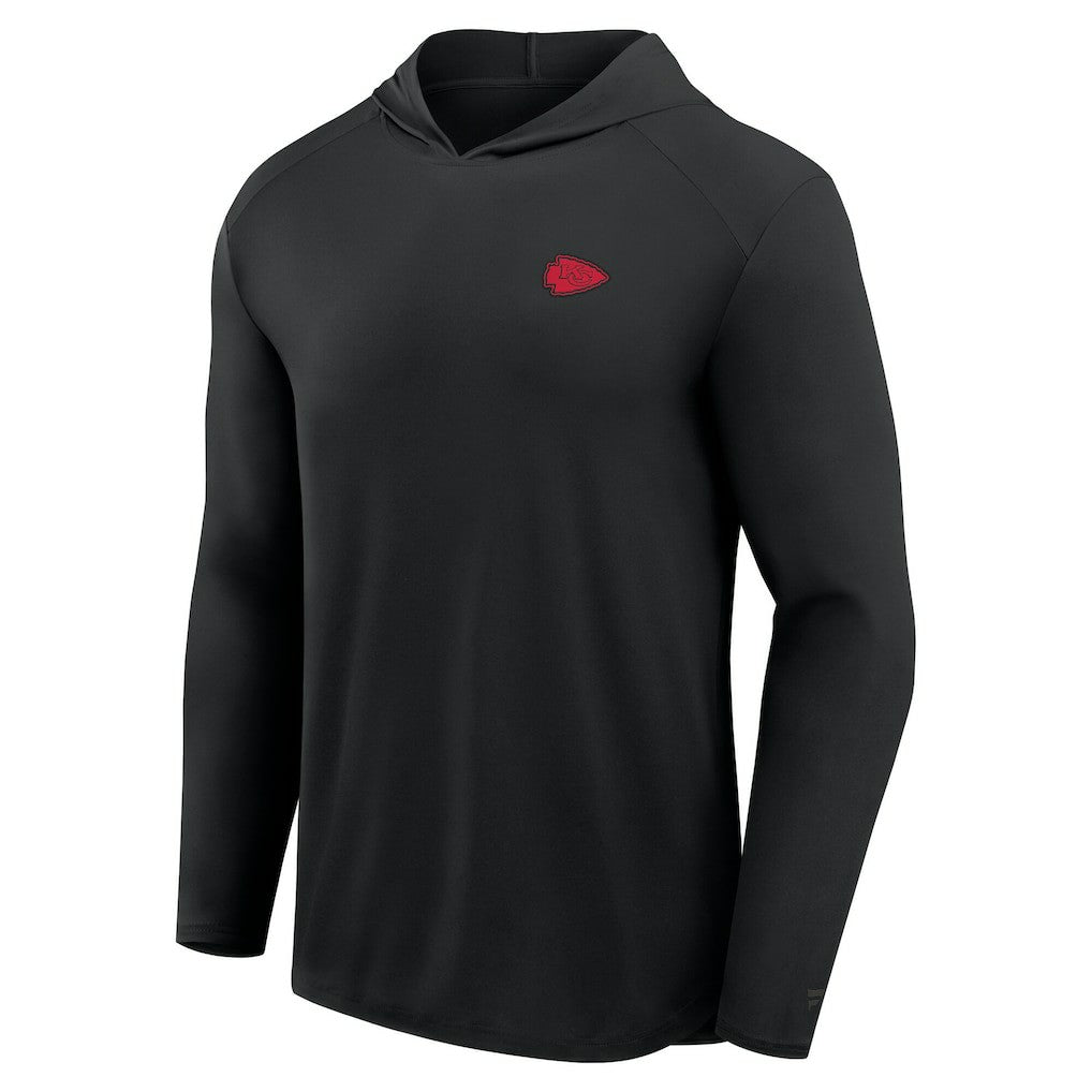 Kansas City Chiefs Front Office Power Mono Long Sleeve Hoodie T-Shirt Black