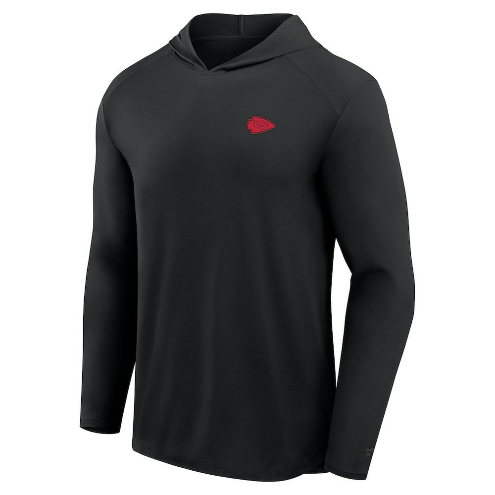 Kansas City Chiefs Front Office Power Mono Long Sleeve Hoodie T-Shirt Black