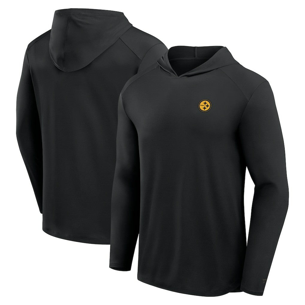 Pittsburgh Steelers Front Office Power Mono Long Sleeve Hoodie T-Shirt Black