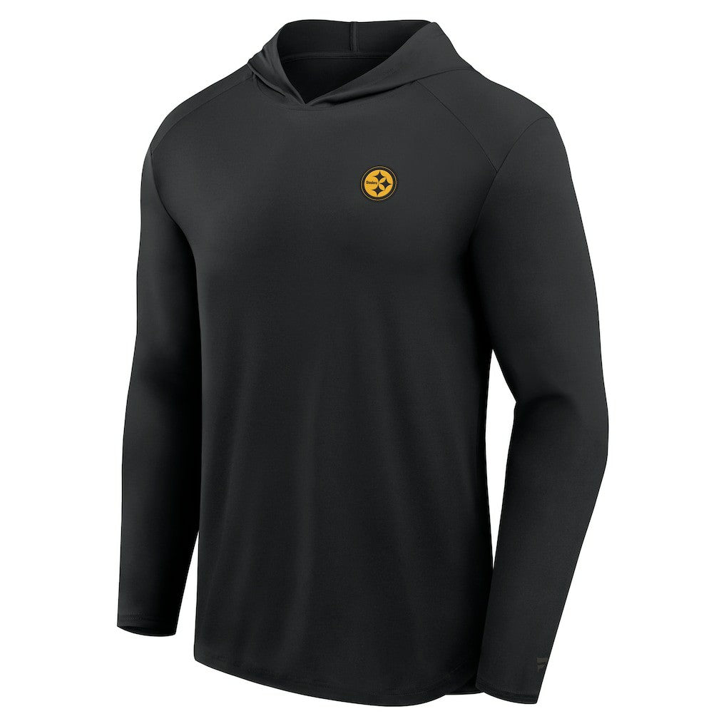 Pittsburgh Steelers Front Office Power Mono Long Sleeve Hoodie T-Shirt Black