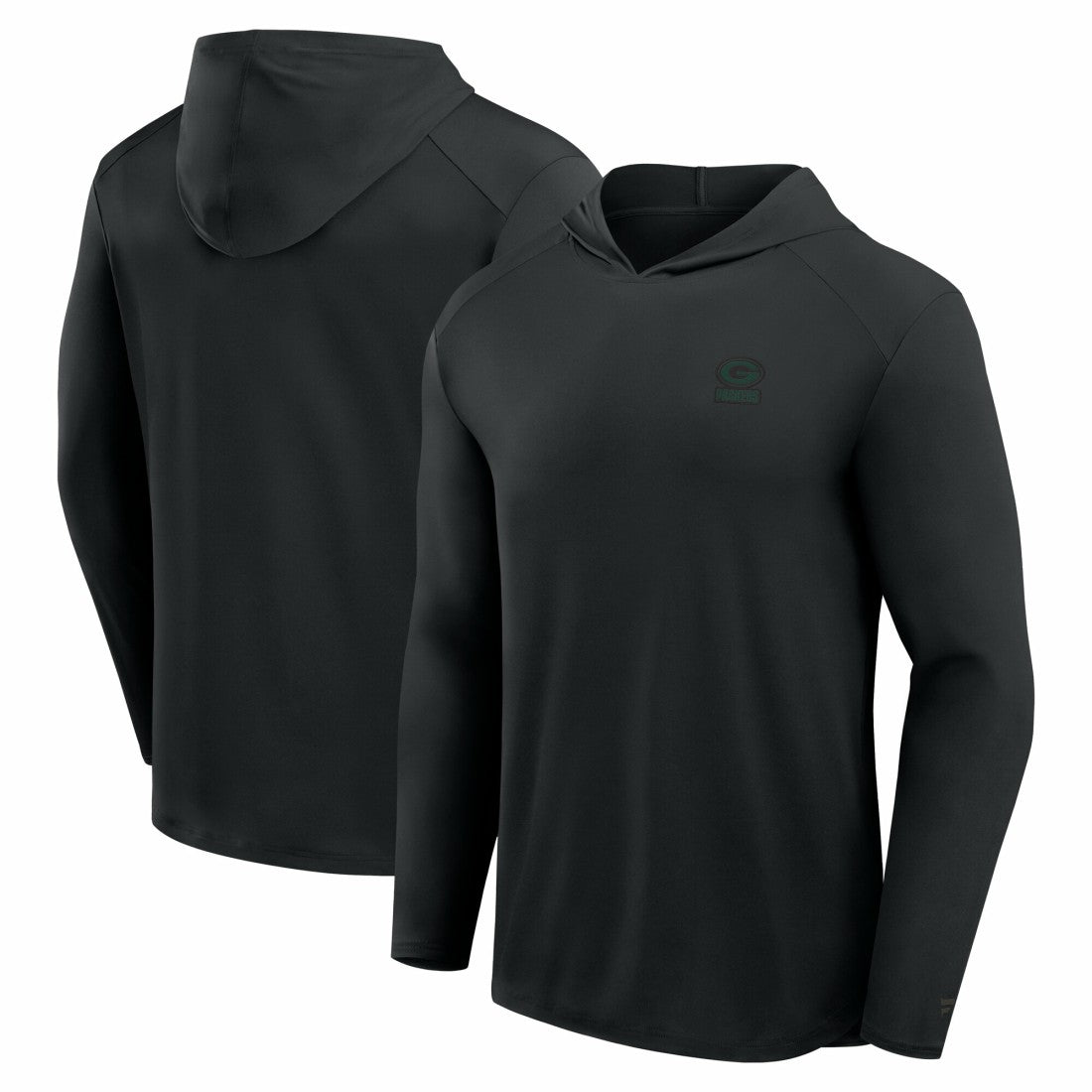 Green Bay Packers Front Office Power Mono Long Sleeve Hoodie T-Shirt Black