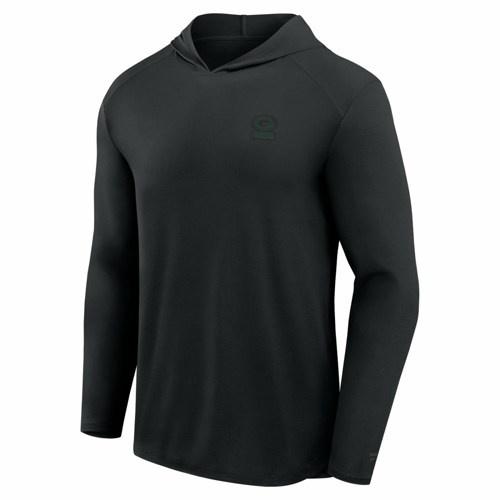 Green Bay Packers Front Office Power Mono Long Sleeve Hoodie T-Shirt Black