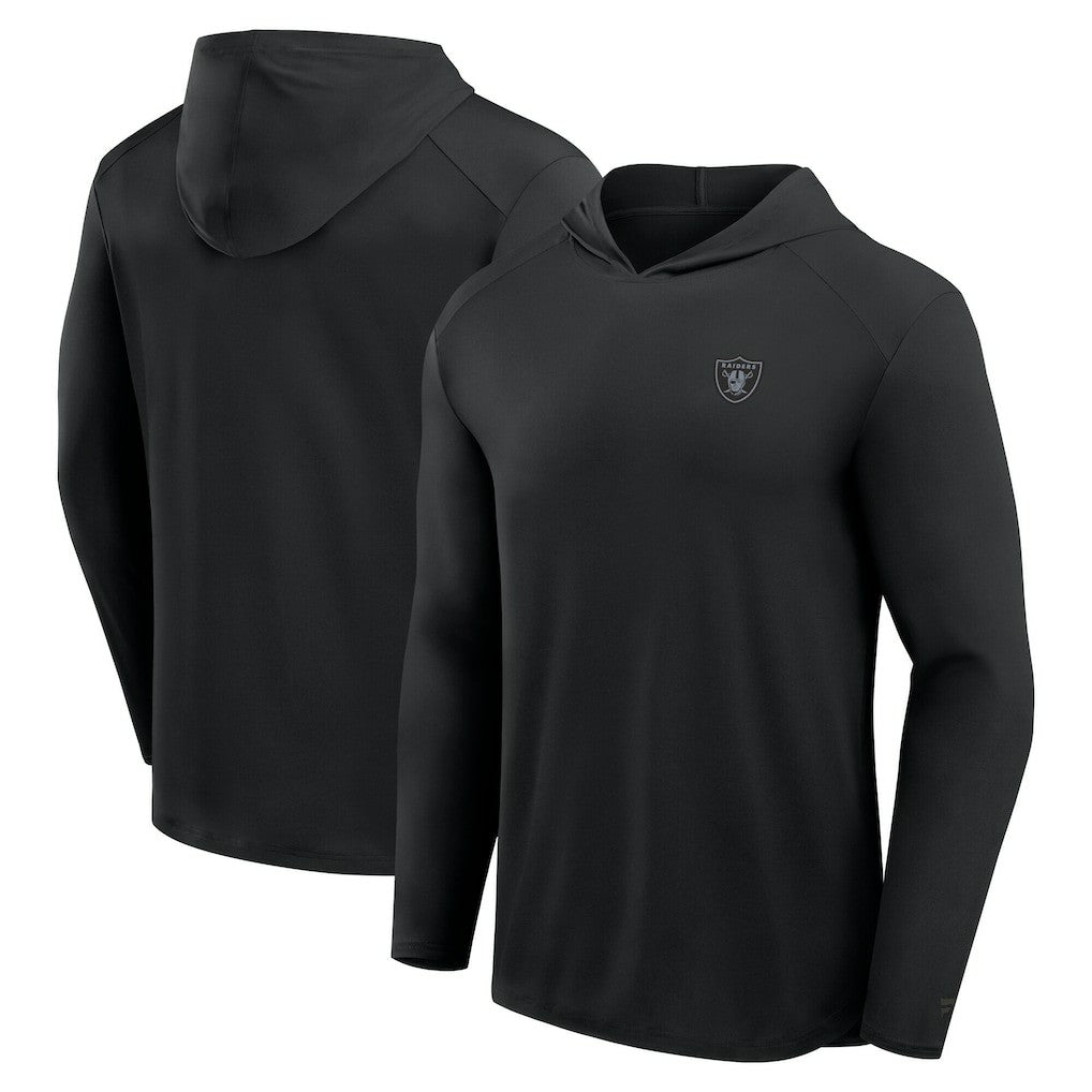 Las Vegas Raiders Front Office Power Mono Long Sleeve Hoodie T-Shirt Black