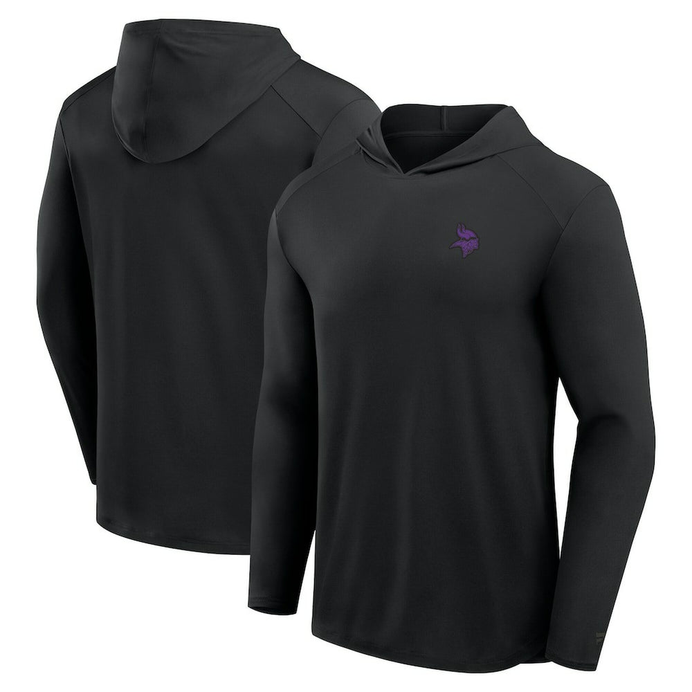 Minnesota Vikings Front Office Power Mono Long Sleeve Hoodie T-Shirt Black