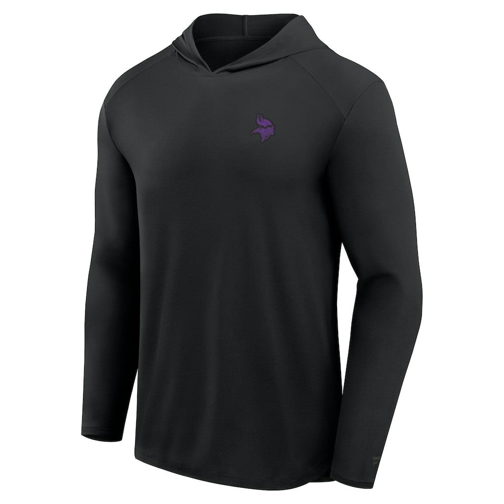 Minnesota Vikings Front Office Power Mono Long Sleeve Hoodie T-Shirt Black
