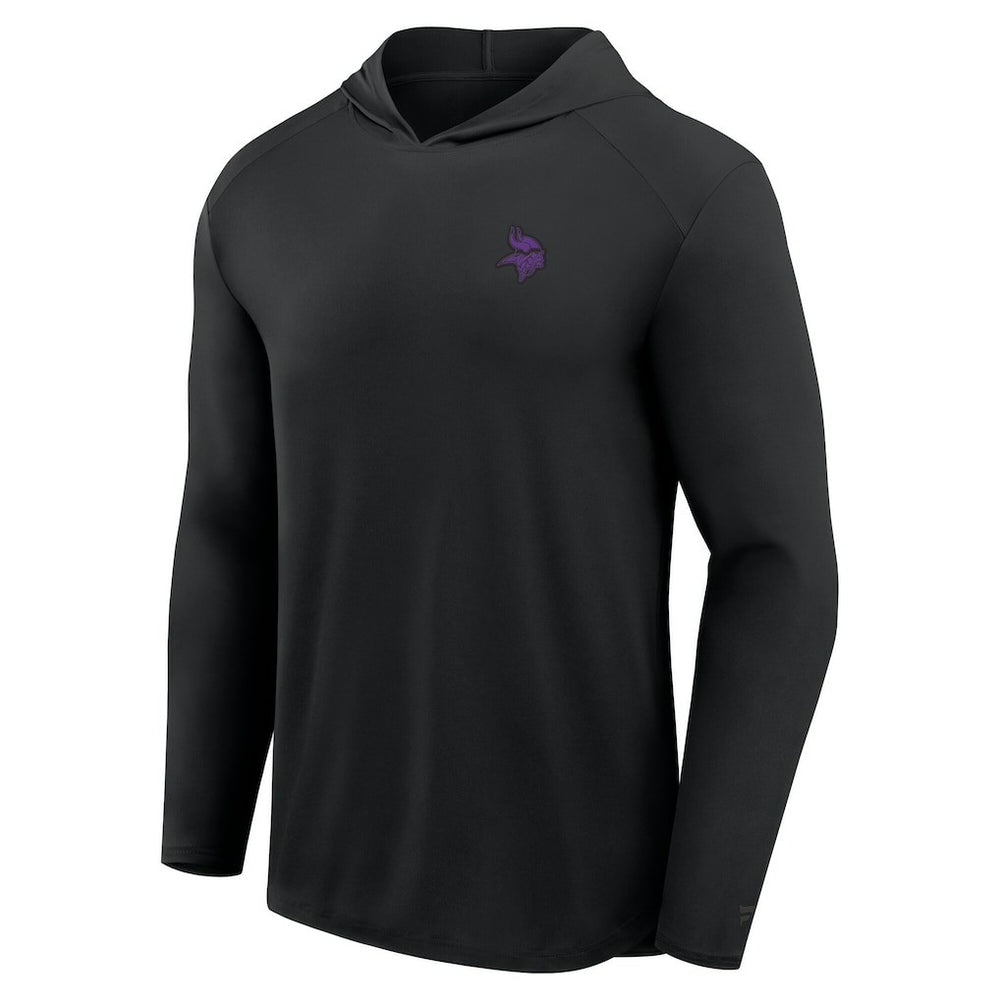 Minnesota Vikings Front Office Power Mono Long Sleeve Hoodie T-Shirt Black