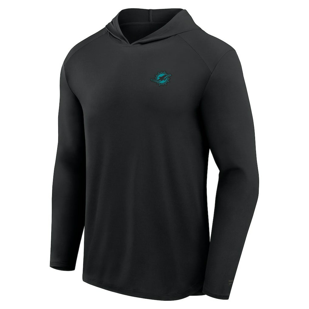 Miami Dolphins Front Office Power Mono Long Sleeve Hoodie T-Shirt Black