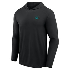 Miami Dolphins Front Office Power Mono Long Sleeve Hoodie T-Shirt Black