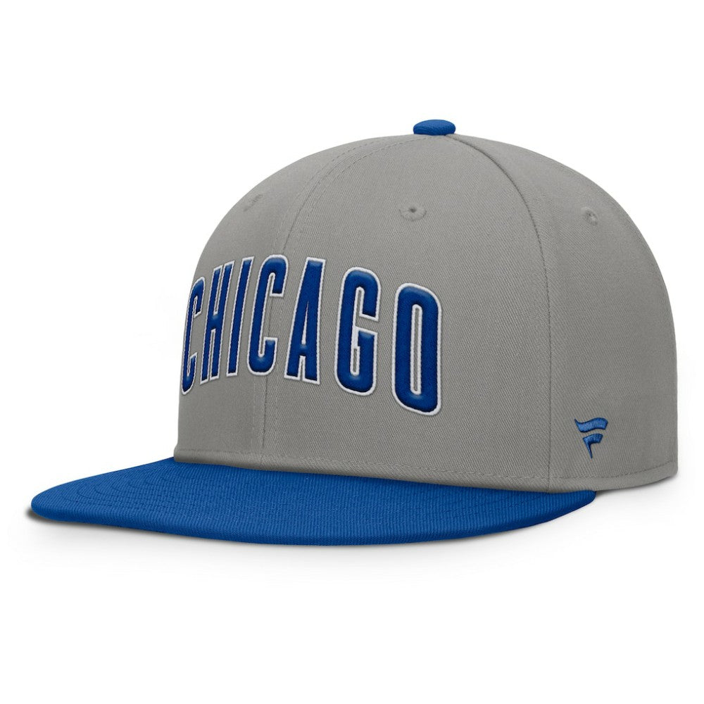 Chicago Cubs Fanatics Clubhouse Dugout Fitted Hat - Gray/Royal Hats