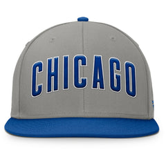 Chicago Cubs Fanatics Clubhouse Dugout Fitted Hat - Gray/Royal Hats