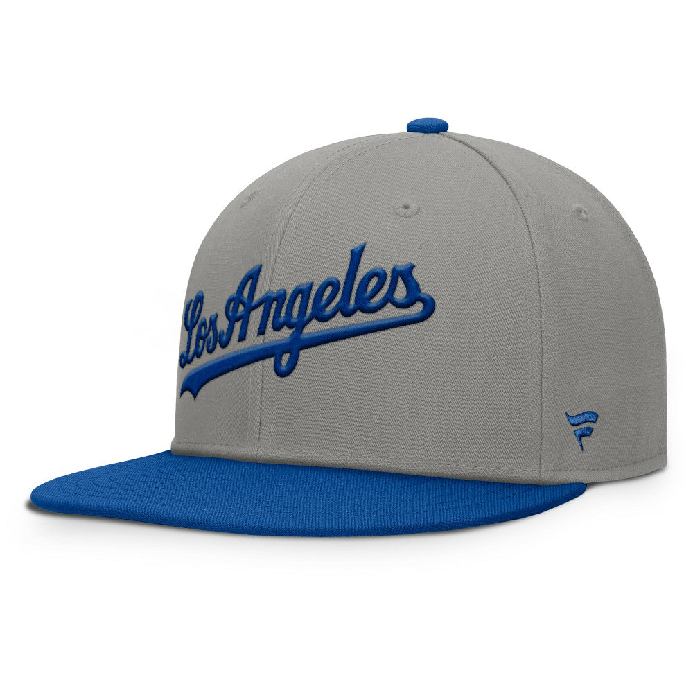 Los Angeles Dodgers Fanatics Clubhouse Dugout Fitted Hat - Gray/Royal Hats
