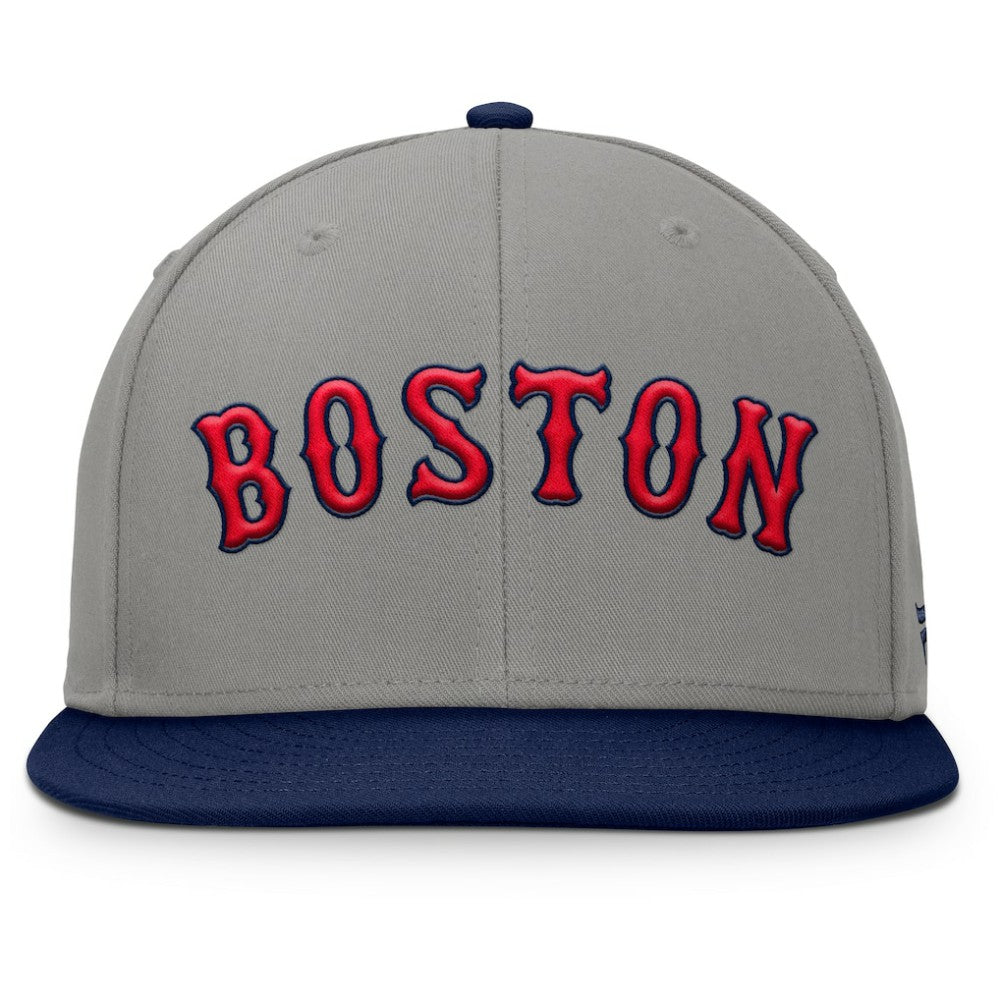 Boston Red Sox Fanatics Clubhouse Dugout Fitted Hat - Gray/Navy Hats