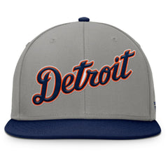 Detroit Tigers Fanatics Clubhouse Dugout Fitted Hat - Gray/Navy Hats