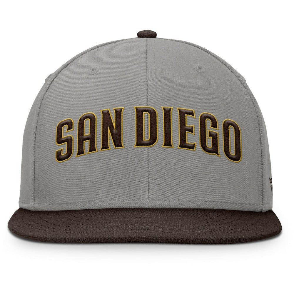 San Diego Padres Fanatics Clubhouse Dugout Fitted Hat - Gray/Brown Hats
