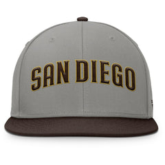 San Diego Padres Fanatics Clubhouse Dugout Fitted Hat - Gray/Brown Hats