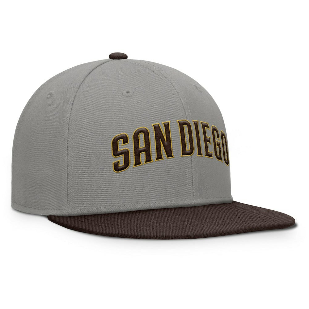 San Diego Padres Fanatics Clubhouse Dugout Fitted Hat - Gray/Brown Hats