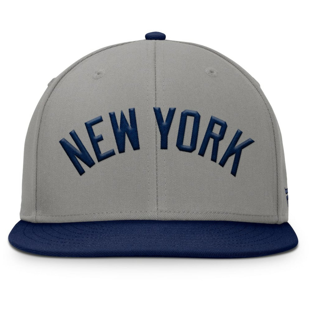 New York Yankees Fanatics Clubhouse Dugout Fitted Hat - Gray/Navy Hats