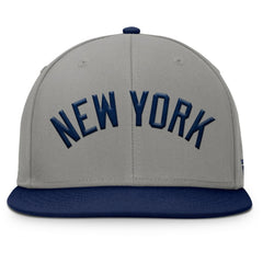 New York Yankees Fanatics Clubhouse Dugout Fitted Hat - Gray/Navy Hats
