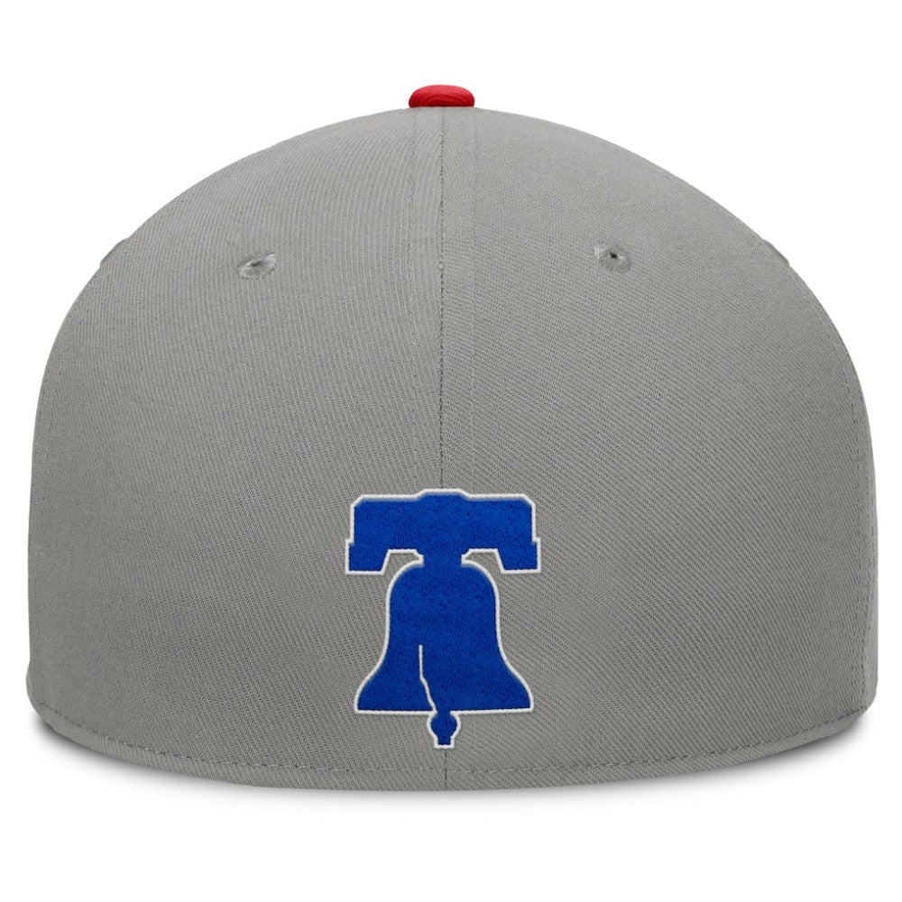Philadelphia Phillies Fanatics Clubhouse Dugout Fitted Hat - Gray/Red Hats