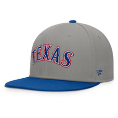 Texas Rangers Fanatics Clubhouse Dugout Fitted Hat - Gray/Royal Hats