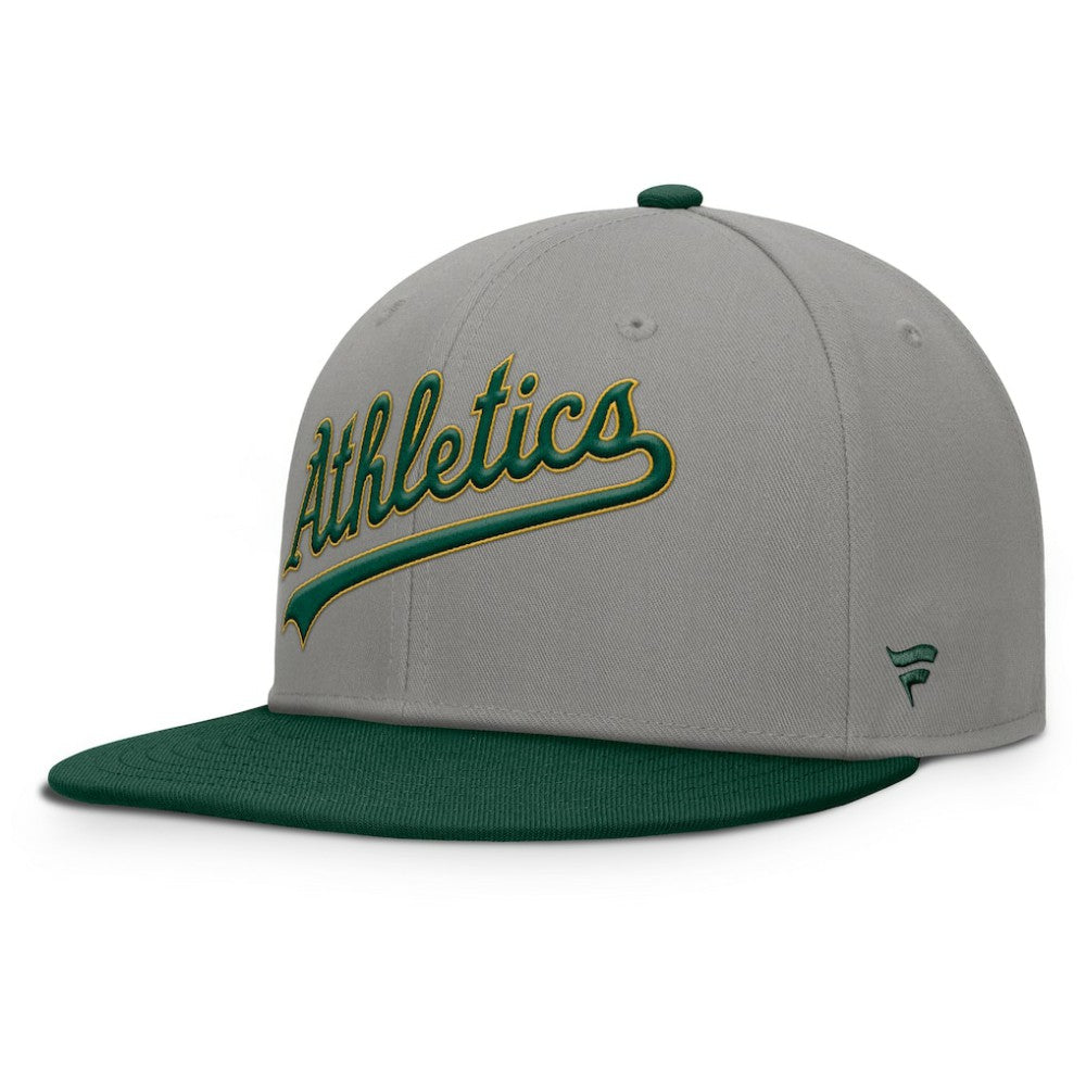 Athletics Fanatics Clubhouse Dugout Fitted Hat - Gray/Green Hats