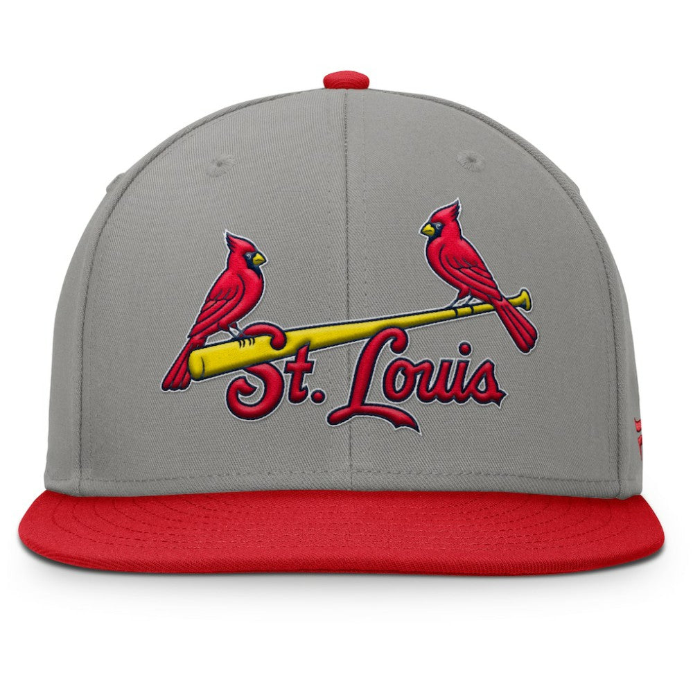 St. Louis Cardinals Fanatics Clubhouse Dugout Fitted Hat - Gray/Red Hats