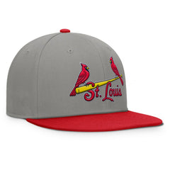 St. Louis Cardinals Fanatics Clubhouse Dugout Fitted Hat - Gray/Red Hats